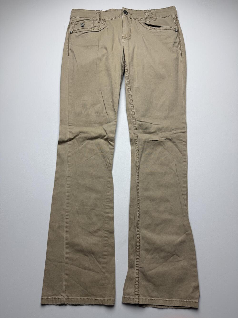 UNIONBAY Pants Juniors 11 Beige Bootcut True Boot Khakis Embroidered Teens